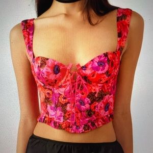 For love and lemons Lauren floral corset top